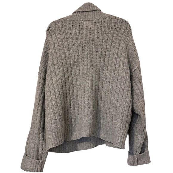 We The Free Womens Colorado Half Zip Shawl Collar Sweater Gray Large - Picture 6 of 12